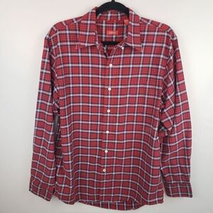 IZOD Men's Plaid Long Sleeve‎ Shirt Size M